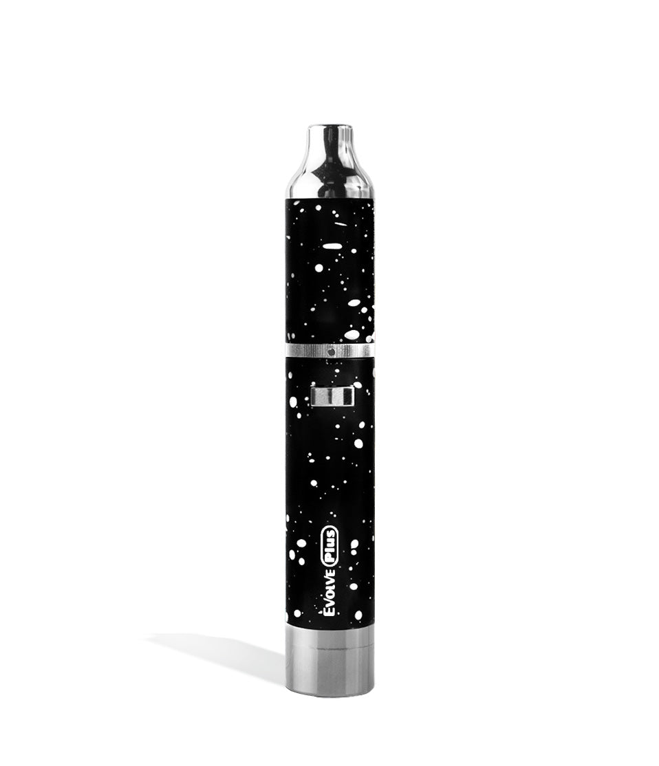 Black White Spatter Wulf Mods Evolve Plus Concentrate Vaporizer on white background