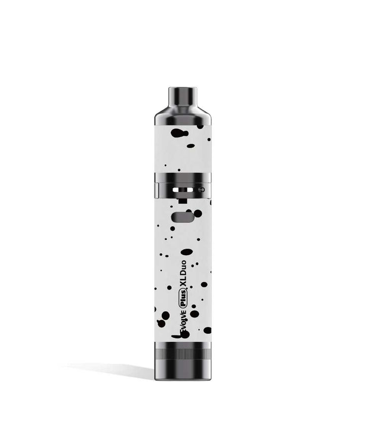 White Black Spatter wax mode Wulf Mods Evolve Plus XL Duo 2-in-1 Kit on white background