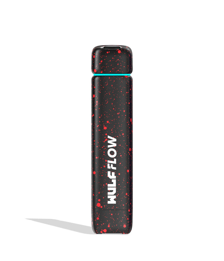 Black Red Spatter Wulf Mods Flow Auto Flow 510 Voltage Battery front view on white background