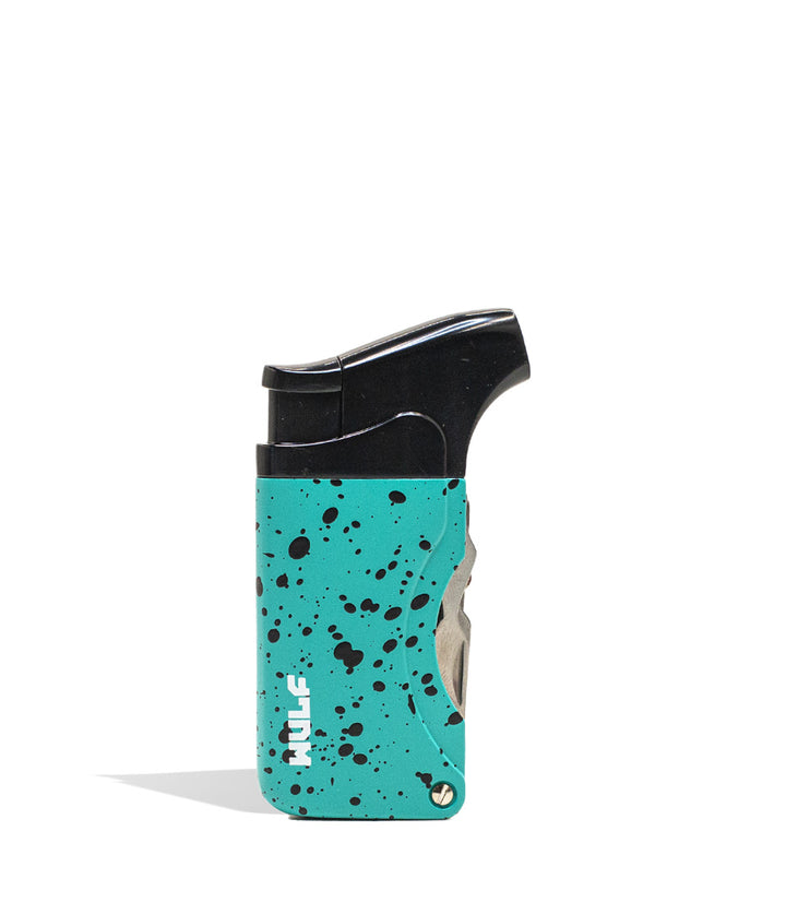 Teal Black Spatter Wulf Mods Omni Dab Tool Torch Front View on White Background